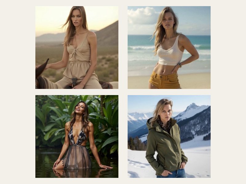 Four looks generated from a single capture